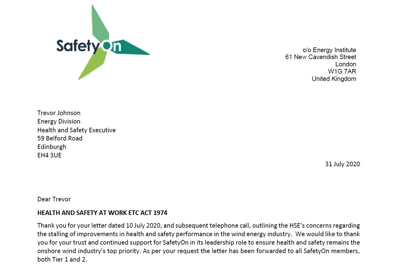 SafetyOn letter pic